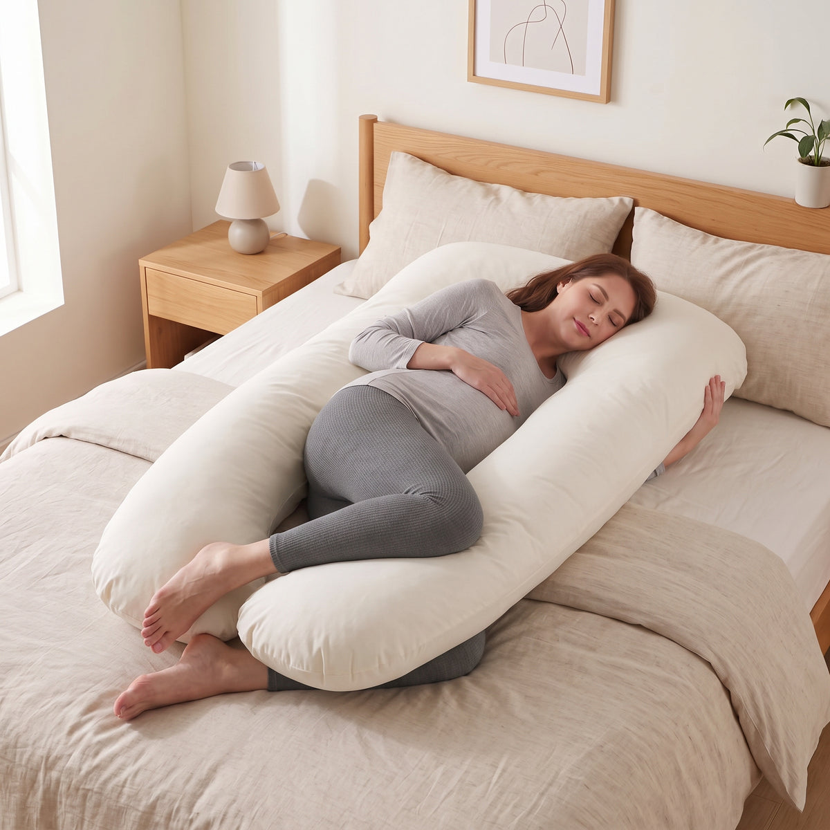 Coussin de grossesse et d'allaitement en forme de U
